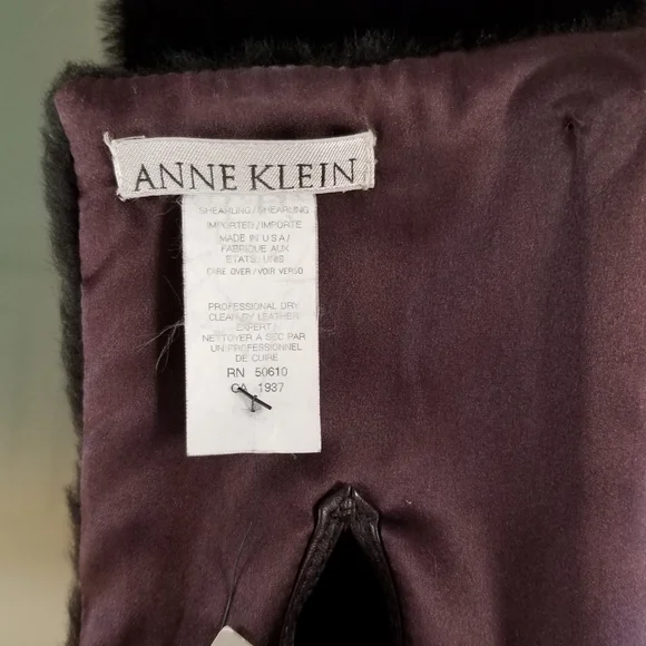 $378 Vintage Anne Klein Shearling Scarf - Picture 5 of 6